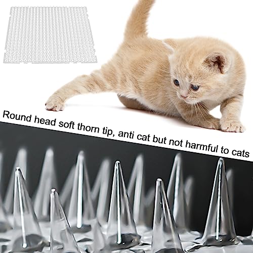 Katzenabwehrmatte für den Außenbereich,8 Stück Abwehr Gegen Katzen Wiederverwendbar Abschreckungsmatten für Katzen und Hunde,34 * 42cm Abschreckungstraining für drinnen und draußen,Spike-Mattengeräte