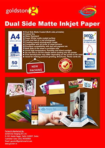 Image of GoColor Dual Side Inkjet Paper Variations (Dual side matte 220gsm)