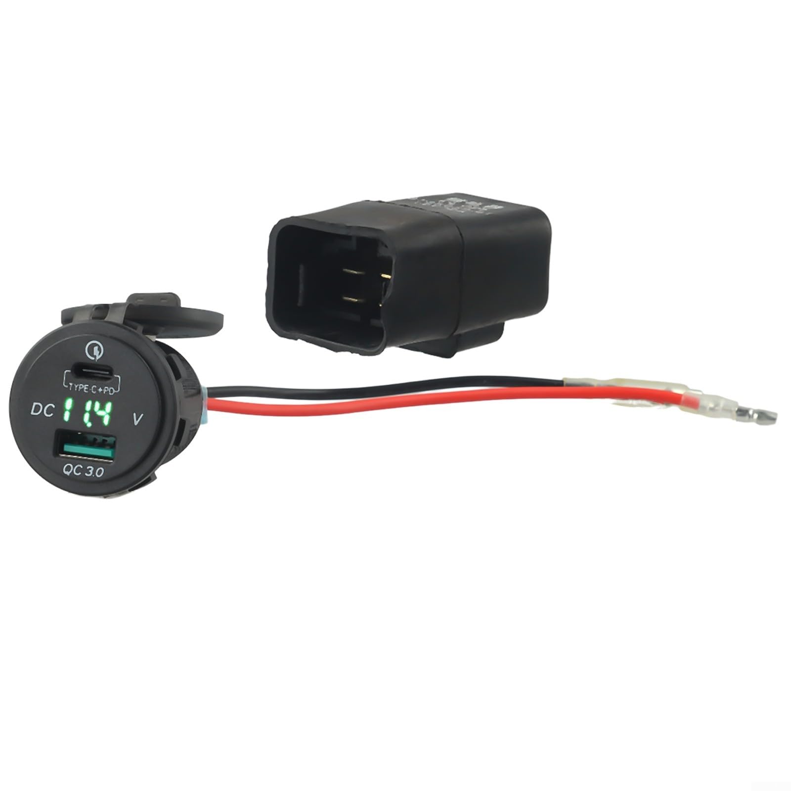 Moto Tipo C USB per QC3 0 Caricatore per Versys650 1000 VersysX300 Ninja400 650, colore posteriore, 10 15V DC