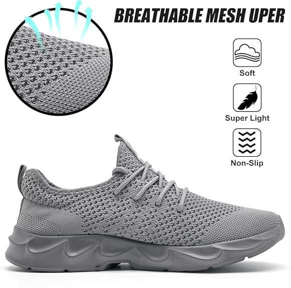 Image of EGMPDA Men's Tennis Shoes Slip On Running Walking Sneakers Casual Fashion Workout Gym Athletic Sport Hiking Sneakers Non Slip Shoe for Men