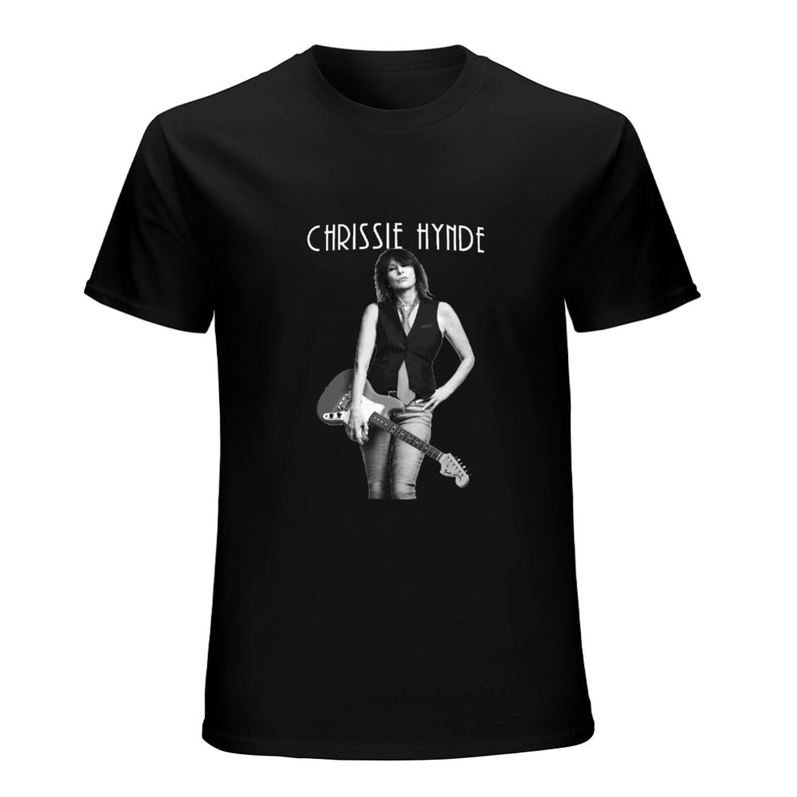 SHUI TI DU Jiaso Women's The Pretenders Chrissie Hynde Tshirts Black M