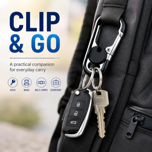 Image of Storite Heavy Duty Metal Carabiner Keychain with Swivel Key Ring, Premium Key Holder for Car, Home & Office Keys