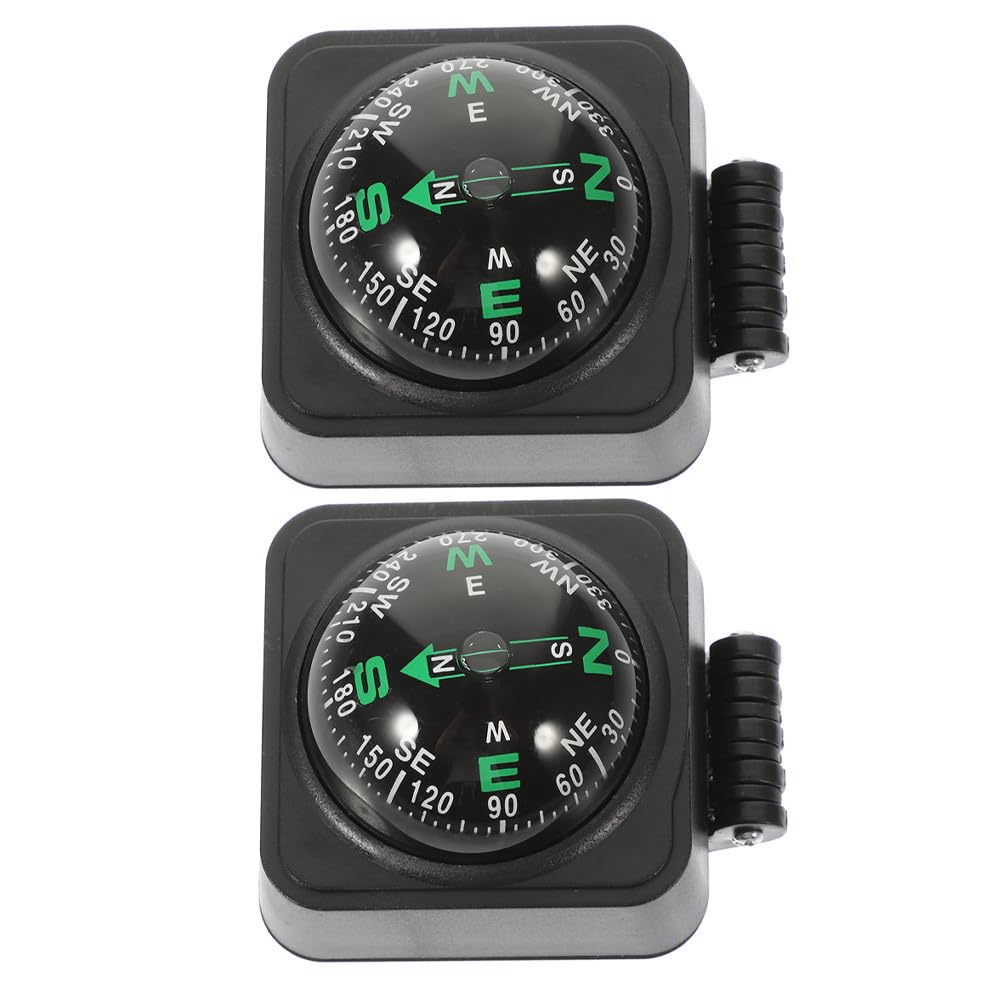 Angoily 2-Pack Adjustable Portable Compass Dashboard Balls for Cars & Marine Use