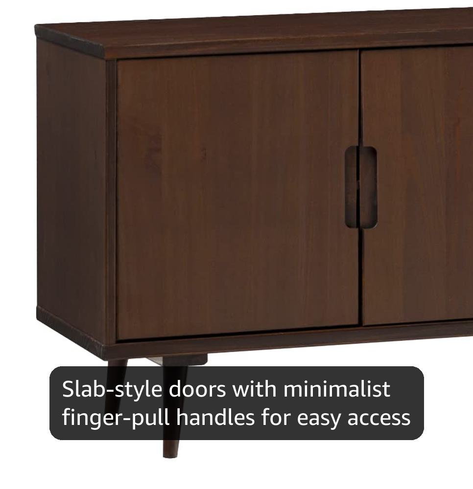 Amazon.com: Walker Edison Genia Mid-Century Modern Solid Wood TV