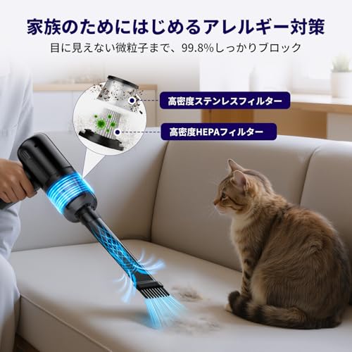 Horumi ハンディクリーナー コードレス 車用掃除機