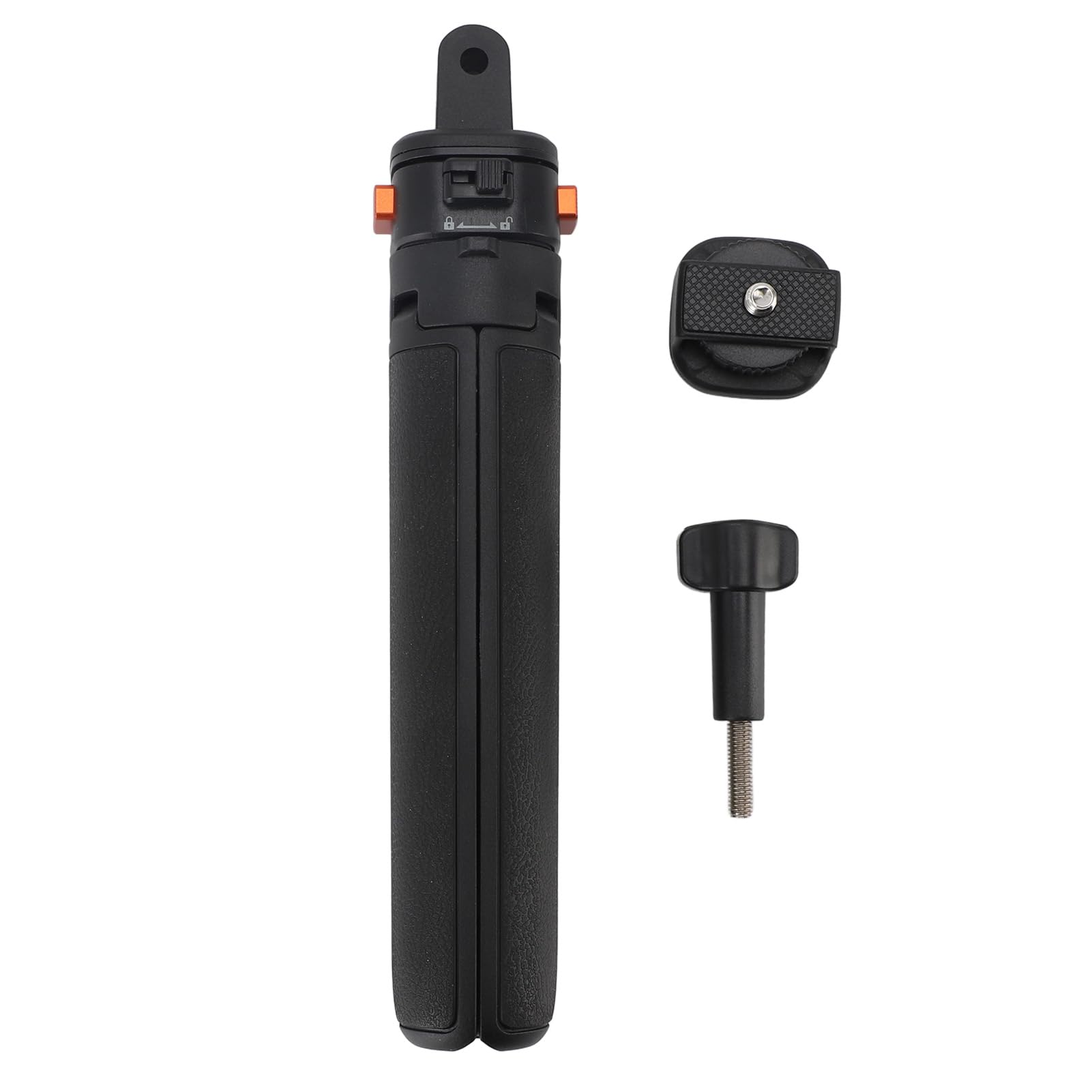 Cryfokt Compact Extendable Camera Tripod for Selfie Stick | Base triangolare allargata, altezza regolabile, doppio di chiusura, alluminio leggero