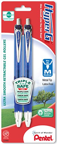 Stylo roller gel anti fatigue rétractable et rechargeable 0.7 mm fini les mains tachées
