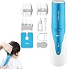 Baby Hair Clipper, Automatic Broken Hair Suction Hair Trimmer, Silent USB Rechargable Hair Clippers for Children, Toddler Waterproof Haircut Machine, Efficient Cordless Haircut, Blue