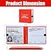 Pacific Mailer Auto Registration and Insurance Card Holder 2 Packs Car Document ID Holder Glove Box Organizer Car Accessories, Red