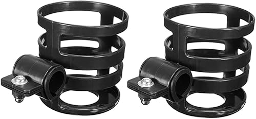 BESPORTBLE 2 Pcs Cart Bottle Holders Stroller Drink Racks Plastic Bottle Holders for Bicycles Wheelchairs Scooters Walkers Easy to Install Black