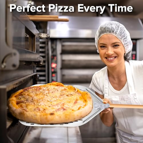 Pizza Peel Tools Set,4 PCS Pizza Making Tool Kit,Pizza Oven Accessories Set: 12 Inch Pizza Paddle,Spatula,Cutter,Food Clip,Ideal for Homemade Baking,Cookies,Cake,Bread,Pastry and BBQ - Image 7