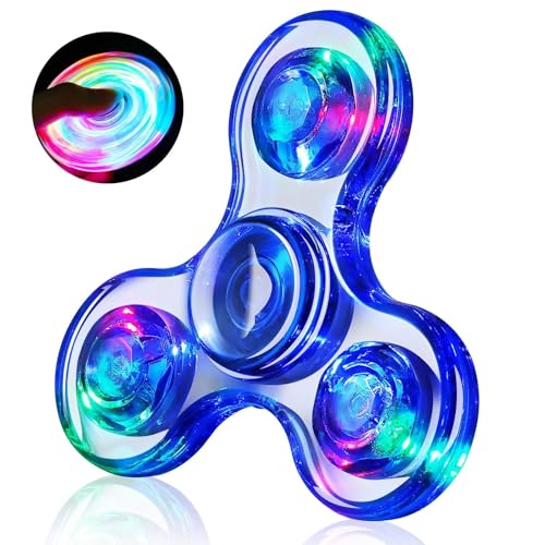Fidget Spinner for Kids Adults, Light up Sensory Fidget Toys for Kids 4-8-12, Classroom Prizes LED...