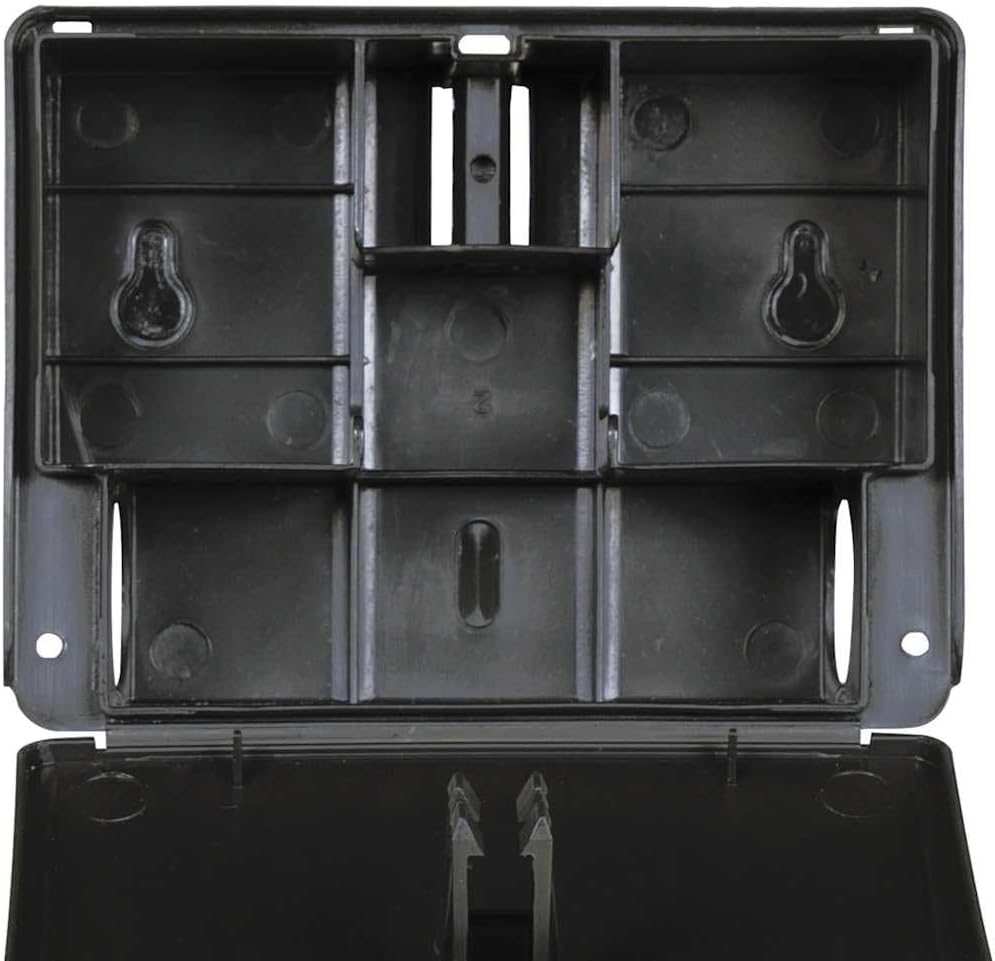 Inside view of the bait station showing bait holders and entry points