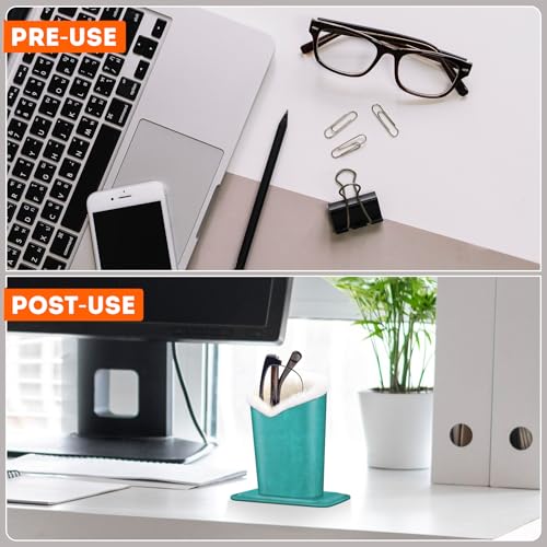 Image of Pack of 2 Plush Lined Eyeglasses Holder Stand Protective Glasses Case For Desks Or Nightstands