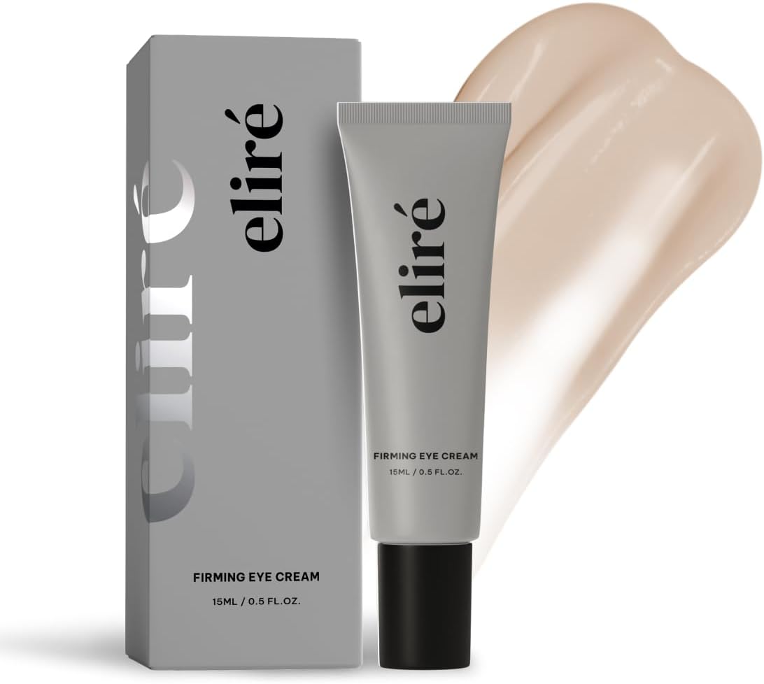 Elirรฉ Firming Eye Cream - Instant Lift and Tightening Treatment - Arginine/Lysine Peptides + Ceramide - Reduces Fine Lines, Wrinkles, Under-Eye Bags - Lightweight, Works Under Makeup - 15ml