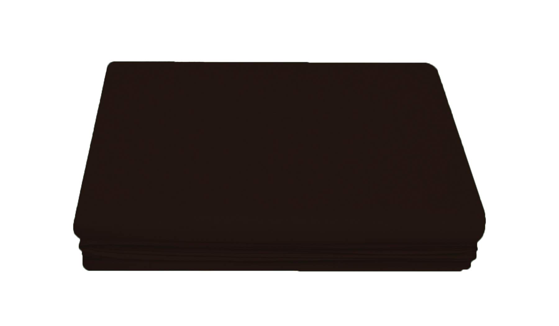 Comfy Nights PolyCotton Plain Dyed Flat Sheet Or Pillow Pair, King - Brown/Chocolate — image 1