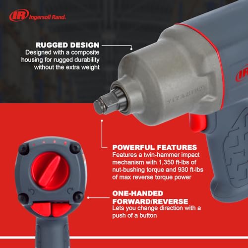 Ingersoll Rand 2235TiMAX 1/2-Inch-Drive Air Impact Wrench with Up to 1,350 Foot-Pounds Torque Output - Image 4
