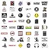 BulbaCraft 100Pcs DJ Stickers for Water Bottle and Laptop - DJ Party Favors & Decorations, Waterproof Vinyl Decals, Music and Turntable Stickers, Gifts for Women & Men #3