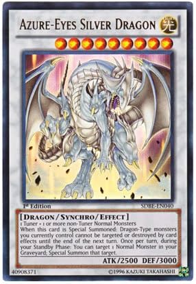 Amazon 遊戯王 英語版 Sdbe En040 Azure Eyes Silver Dragon 蒼眼の銀龍 ウルトラレア 1st Edition トレカ 通販