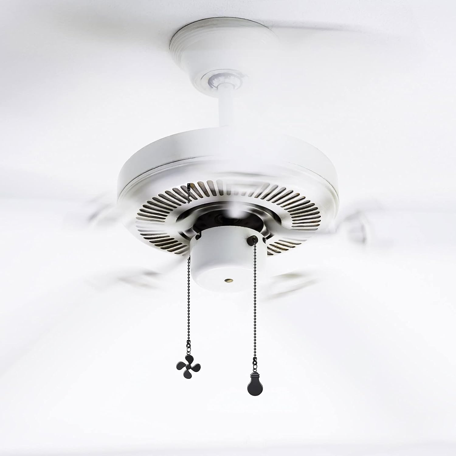 Ceiling Fan Pull Chain Fan Extension Chain Fan Chain Pulls Decorative 12 Inch Ceiling Fan Chain Extension Chain Extender Ornament with Fan and Light Bulb Chain Connector (4, ORB Color) - - 