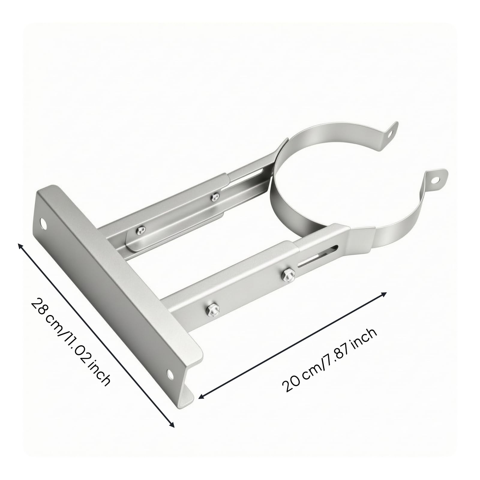 Staffa Supporto Tubo Braccio Regolabile Staffa a Muro Acciaio Inox Fascia Circolare Fissaggio Sicuro Resistente Alla Vibrazione Adatta per Impianti di , Acciaio Inossidabile , Φ150mm