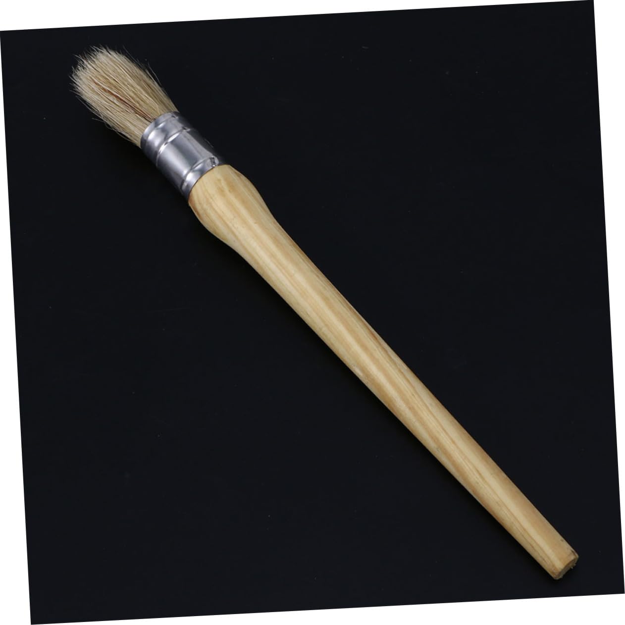 Lurrose 4er-Sets Rundpinsel Mit Ergonomischem Holzgriff Für Kunst Leicht Zu Reinigen Geeignet Für Lasuren Ölfarben 2 Stück X 4