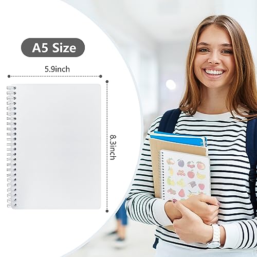 Álbum reutilizable para colección de stickers, organizador de pegatinas con cubierta de plástico transparente, cuaderno de colección para adultos, 40 hojas de papel de liberación en tamaño A5 miniatura 5