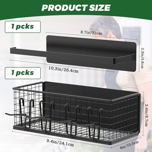 Image of Magnetic Storage Bin with Paper Towel Holder for Traeger Grills, Suit for Traeger Ironwood 885, Pro Series 34, Pro Series 22, Pro D2 575, Pro 780, Ironwood 650, Pit boss