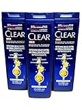3x400ml Clear Men Anti-Schuppen Shampoo - Refreshing Grease CONTROL mit Lemon Extract , Für Männer, für fettiges Haar ,Sparpack