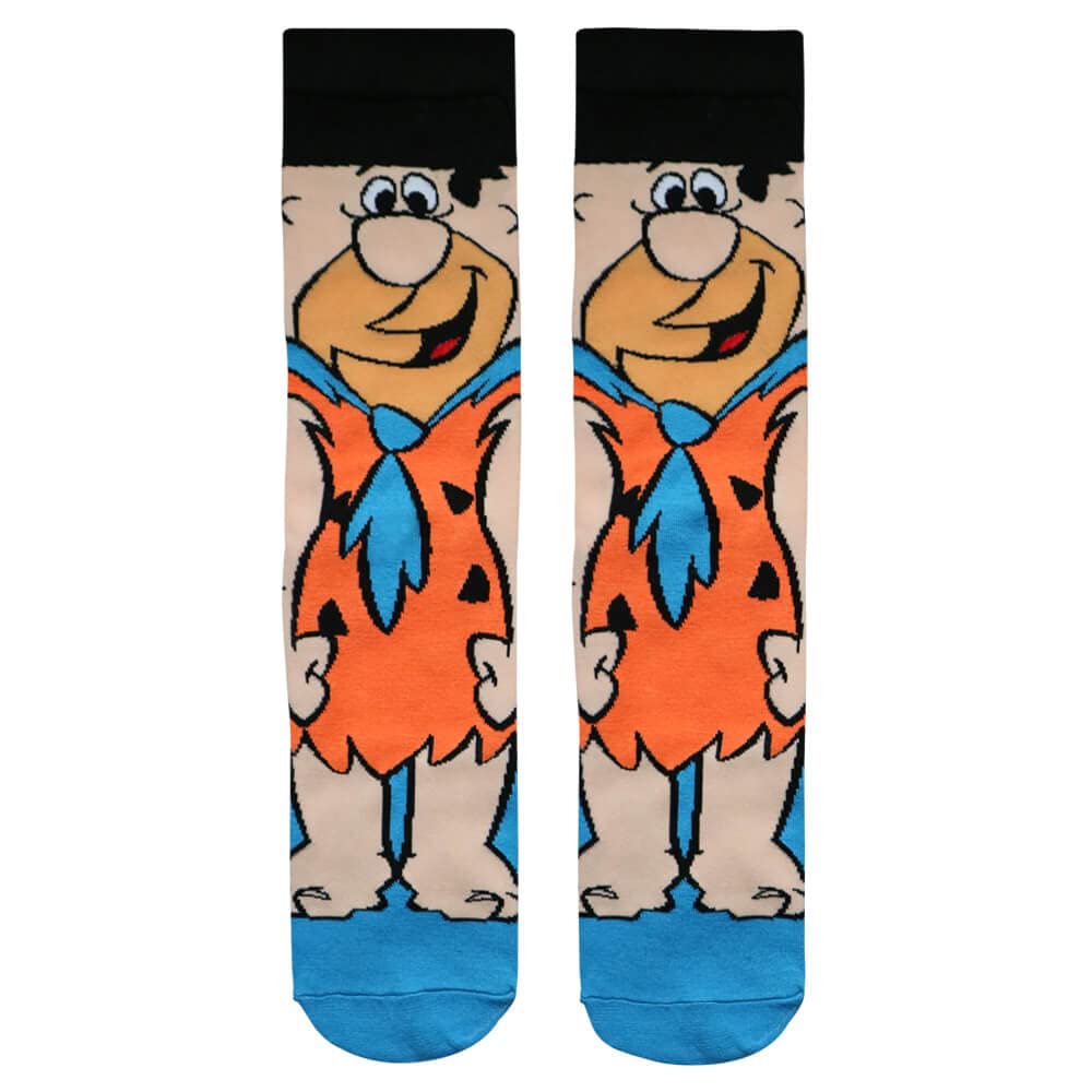 EZB Cartoon Character Film Crew Socks | Gift Idea for Men & Women | Size 6-11 | Fred Flintstone