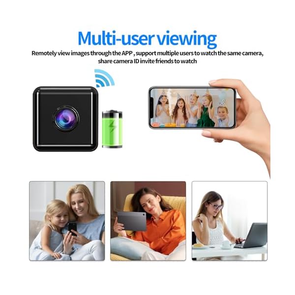 Mini Spy Camera,1080P FHD WiFi Hidden Camera with Motion Detection and Infrared Night Vision, Portable Magnet Surveillance Camera with App for Cellphone for Home, Office,Outdoor - Image 5
