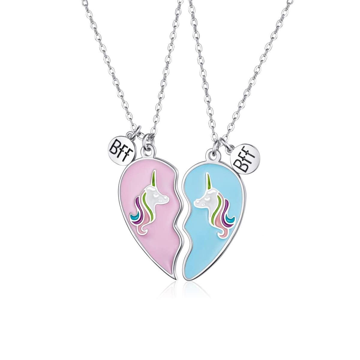 Venzina® BFF Necklace for 2 Girls, Split Heart Best Friend Necklace for Kids Girls, Alloy Unicorn Sisters Friendship Necklace for 2 Best Friends Gifts (B0CT4L95QM) Amazon Price History, Amazon Price Tracker