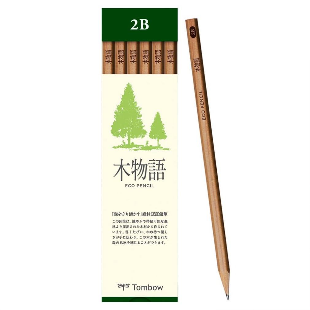 Amazon | トンボ鉛筆 鉛筆 S木物語 2B 1ダース LA-KS2B | 鉛筆