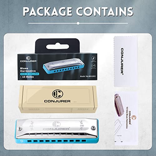 CONJURER Harmonica en forme de clé de la A, 10 trous, 22 tons avec étui, harpe d’organe diatonique pour débutants… - Les Beatles, Paul McCartney, John Lennon, RIngo Starr, George Harrison CONJURER Harmonica en forme de clé de la A, 10 trous, 22 tons avec étui, harpe d'organe diatonique pour débutants… – Image 6