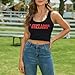 Lesbian Pride Tank Tops Women I Just Look Straight LGBT Gay Pride Month Crop Tanks Funny Lesbian Sleeveless Shirt Black