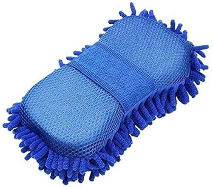 LAKSHMIDHAR 2 in 1 Microfiber Car Washing Gloves Car Cleaning Sponge Car Window Cleaning Brush (1PCS)