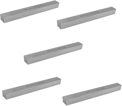 Set of 5 Pcs HSS Square Tool Bits 1/4" x 1/4" x 2-1/2" Milling Blank Fly Cutter