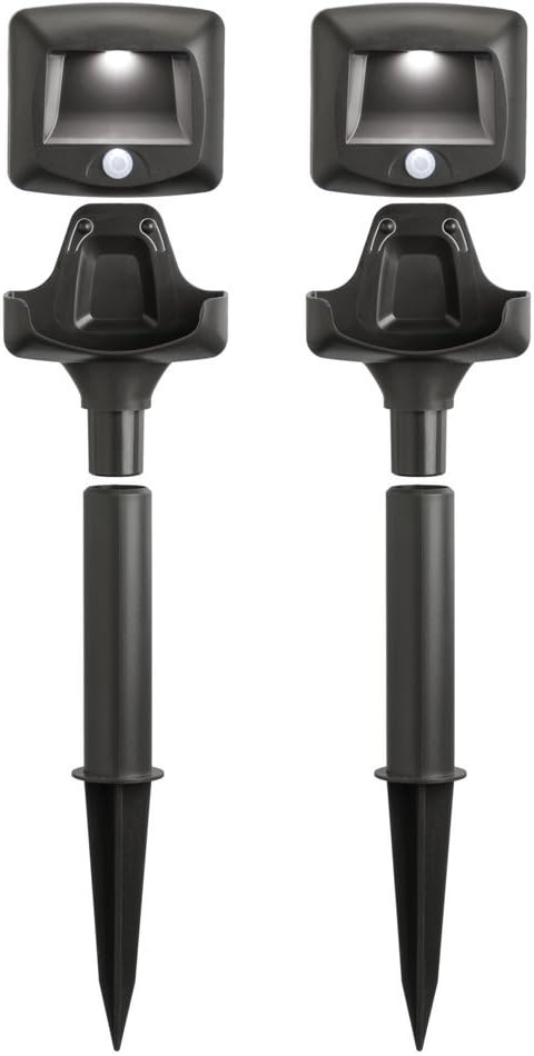 Mr. Beams MB572 Outdoor Wireless Battery-Powered 35 Lumens LED Path Light with Motion Sensor, 2-Pack, Dark Brown