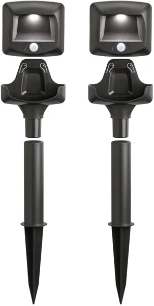 Beams MB572 35 Lumen Wireless Motion Sensing LED Path Lights, 2-Pack, Brown