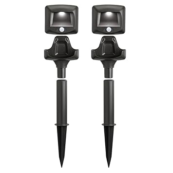 Mr Beams MB572 Wireless Battery-Powered Motion Sensing LED Path Lights, 2-Pack, Brown