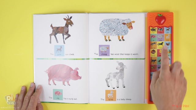 Image of World of Eric Carle, Around the Farm 30-Button Animal Sound Book - Great for First Words - PI Kids