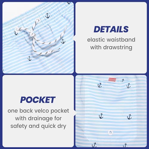 Image of maamgic Mens Slim Fit Swim Shorts Swim Trunks 7 inch Quick Dry Mens Bathing Suits with Mesh Lining
