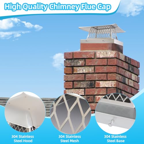 image for CLLOMAGY Chimney Cap Chimney Cover,Fireplace Chimney Caps for Outside 