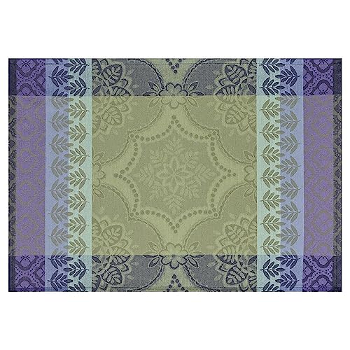 Sets de table enduits Bastide Le Jacquard Français Olive 52x38