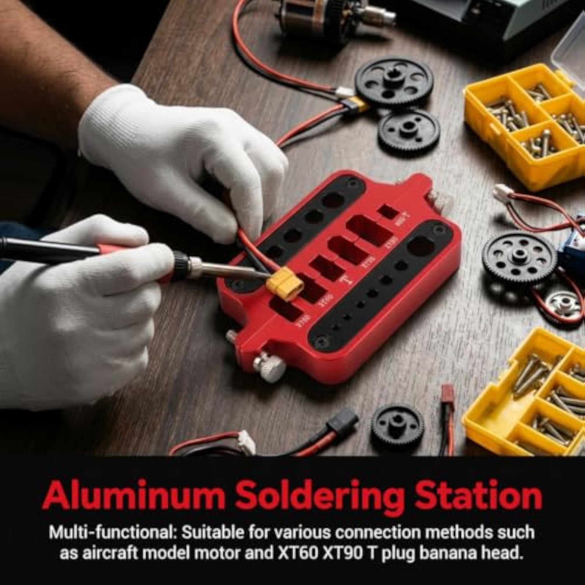 Aluminum Soldering Jig Holder for XT60 XT90 Connectors