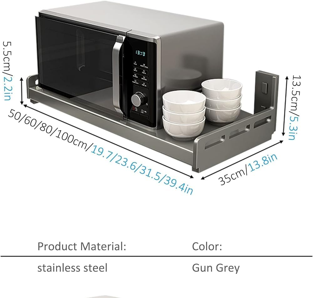 Resistente supporto per forno elettrico a parete per forno a microonde, adatto per forno elettrico, forno a microonde (dimensioni: 100 cm)