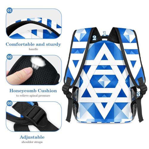 Ensemble sac à dos drapeau israélien bleu, le cadeau idéal pour la rentrée
