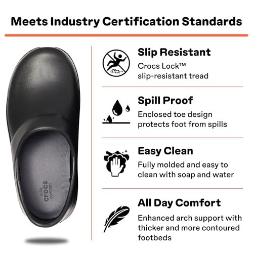 Image of Crocs Women's Neria Pro II Work Clogs | Enclosed Toe | Slip Resistant | All Day Comfort