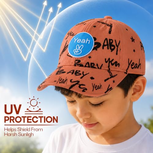 Image of VRITRAZ Unisex Kids Baseball Cap, Lightweight Adjustable Casual Sports Hat | for School, Travel and Outdoor Activities, Boys and Girls (4-12 Years)