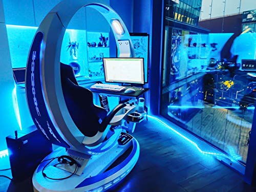 Image of INGREM Ergonomic Gaming Computer Chair Game Cockpit Gaming Equipment All-in-one Computer Seat E-Sports Space Capsule Zero Gravity Office Chair Coding Pod 2.0 (White Blue)